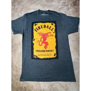 Fireball Cinnamon Whisky Men's Graphic T-Shirt - Charcoal Gray - Size Medium